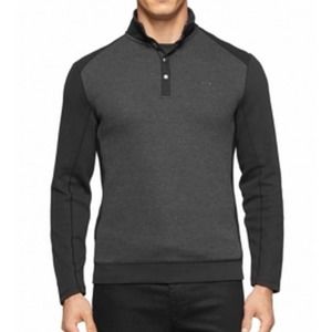 Calvin Klein Grey Pullover Polo Sweater Sweatshirt